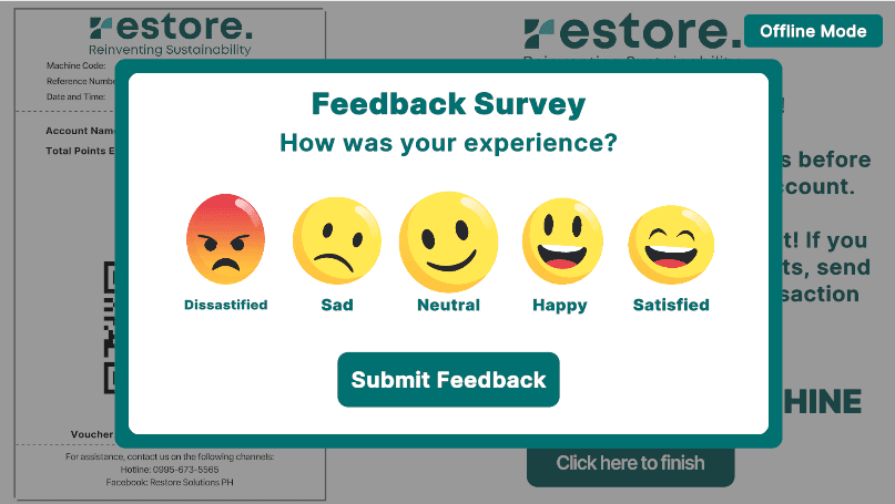 Feedback Survey of the Smart Ecobin Machine kiosk