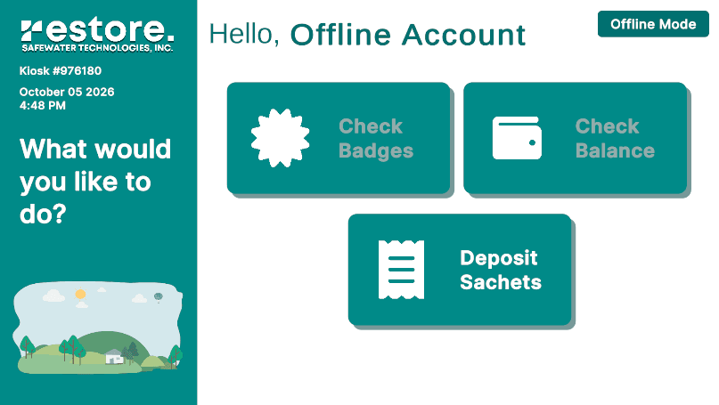 Profile Page of the Smart Ecobin Machine kiosk
